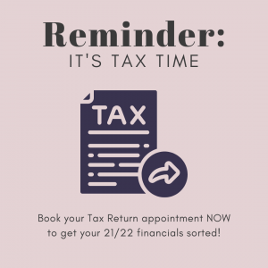 Tax Time Bookings Available Online & In-Person