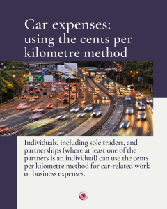 Car expenses: using the cents per kilometre method